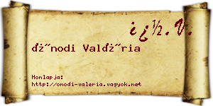 Ónodi Valéria névjegykártya