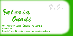 valeria onodi business card